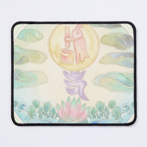 Item preview, Korean Traditional Pastel Lotus Circle Watercolor Pattern designed and sold by Yiruda-Art.
