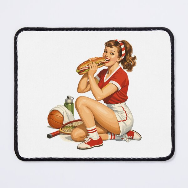 Item preview, Retro Pin-Up Sport Lunch: Fun Eater Design designed and sold by Pineapple-Tree.