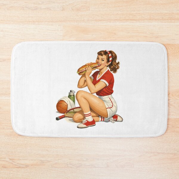 Item preview, Retro Pin-Up Sport Lunch: Fun Eater Design designed and sold by Pineapple-Tree.