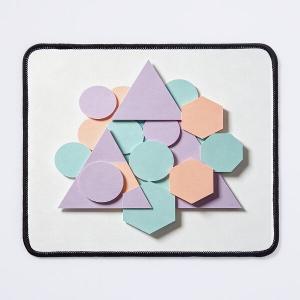 Item preview, 3D Layered Papercut Geometry - Pastel Abstract Shapes Art designed and sold by Chaos world.