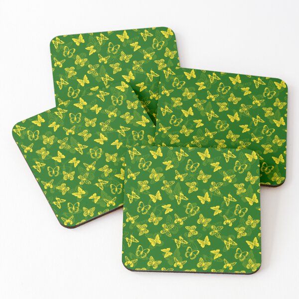 Item preview, Green and Yellow Butterfly Pattern Design designed and sold by PatternTitan.