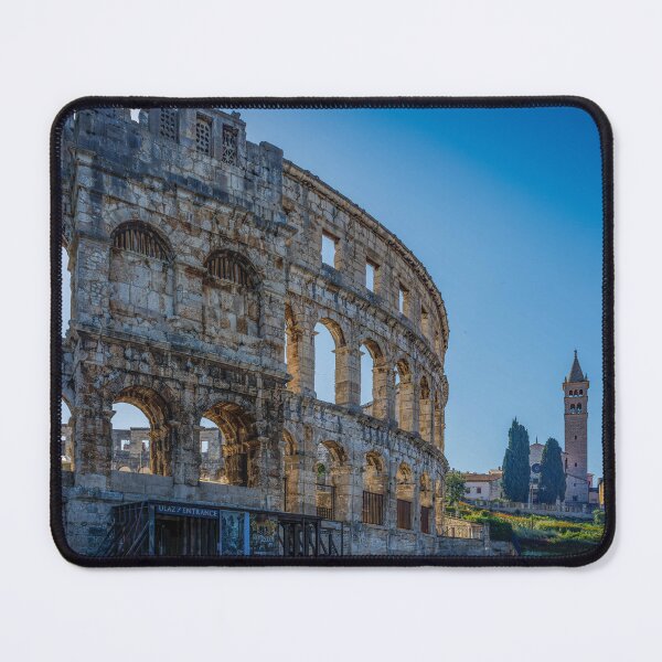 Item preview, Roman Amphitheater and Church Tower in Pula, Croatia designed and sold by Viv Thompson Photography .