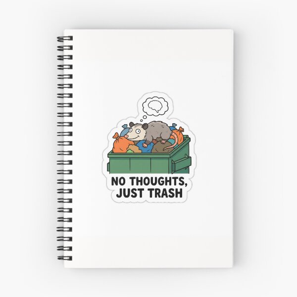 Item preview, No Thoughts Head Empty Trash Opossum Sticker designed and sold by yanejoy.