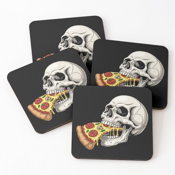 Item preview, Skull Eating Pizza Slice Edgy Halloween Streetwear designed and sold by Amir Faysal.