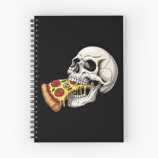 Item preview, Skull Eating Pizza Slice Edgy Halloween Streetwear designed and sold by Amir Faysal.