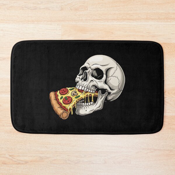 Item preview, Skull Eating Pizza Slice Edgy Halloween Streetwear designed and sold by Amir Faysal.