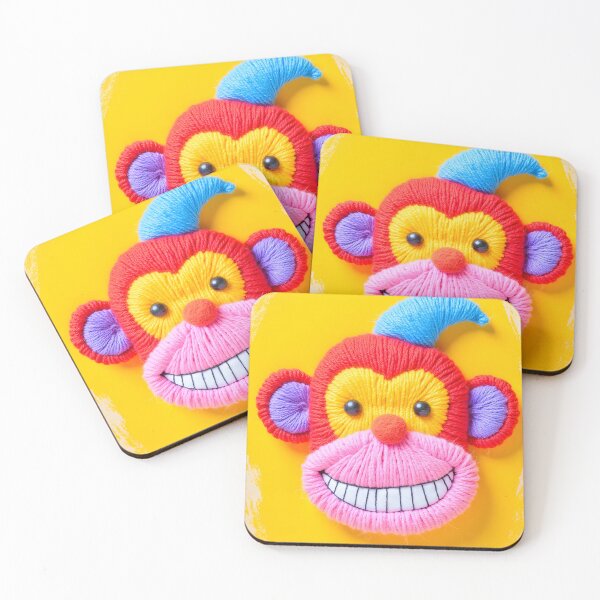 Item preview,  Cute Knitted Purple Monkey Cartoon 2 designed and sold by canvahub.