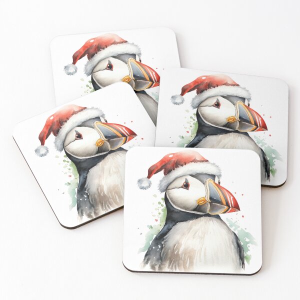 Item preview, Newfoundland Puffin at Christmas designed and sold by SHNewfoundland.