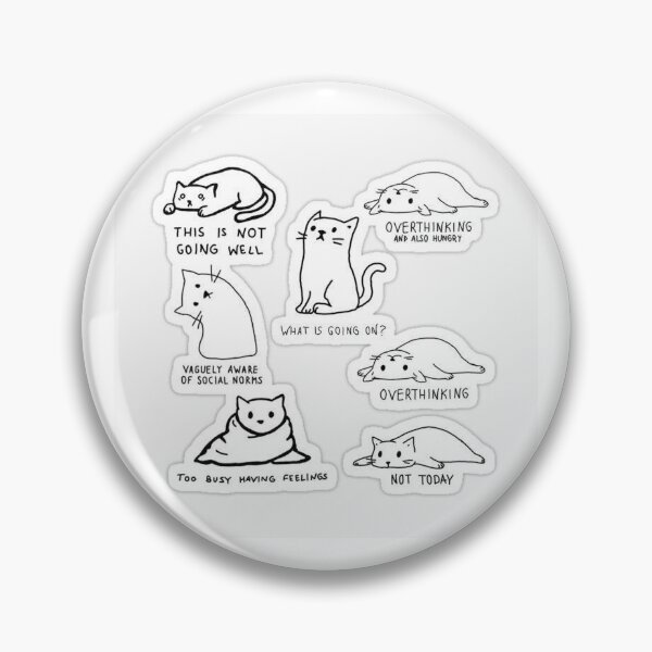 Item preview, Overthinking Cat Sticker Collection designed and sold by ChoicebyKarthik.