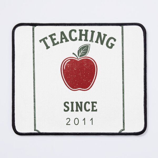 Item preview, Teaching Since 2011 Vintage Apple Badge Teacher designed and sold by Worn & Witty.