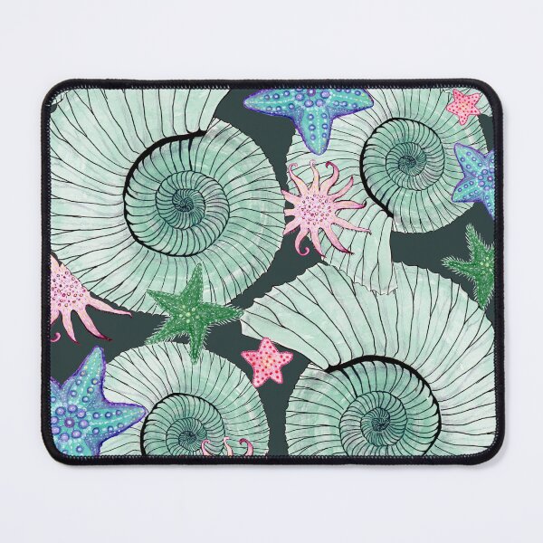 Item preview, Ammonite Garden – Hawthorne Green Ocean Pattern designed and sold by Piret Victoria Ribas.