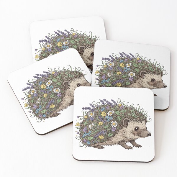 Item preview, Floral Hedgehog Wildflower Cottagecore Woodland Animal designed and sold by Amir Faysal.