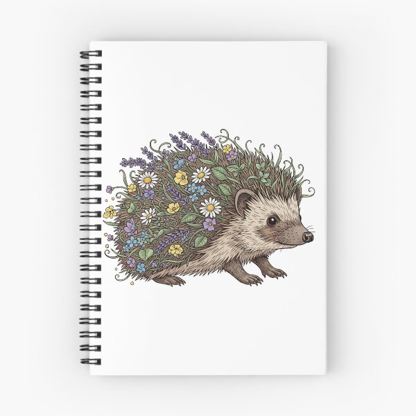 Item preview, Floral Hedgehog Wildflower Cottagecore Woodland Animal designed and sold by Amir Faysal.