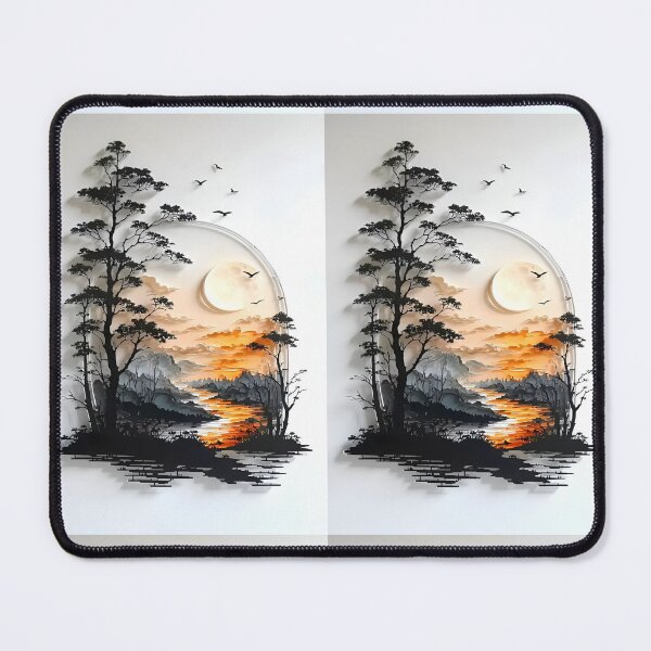 Item preview, Twilight Serenity: An Intricate Layered Paper Art Piece Capturing Nature’s Elegance and Peacefulness designed and sold by Matt_Smith.