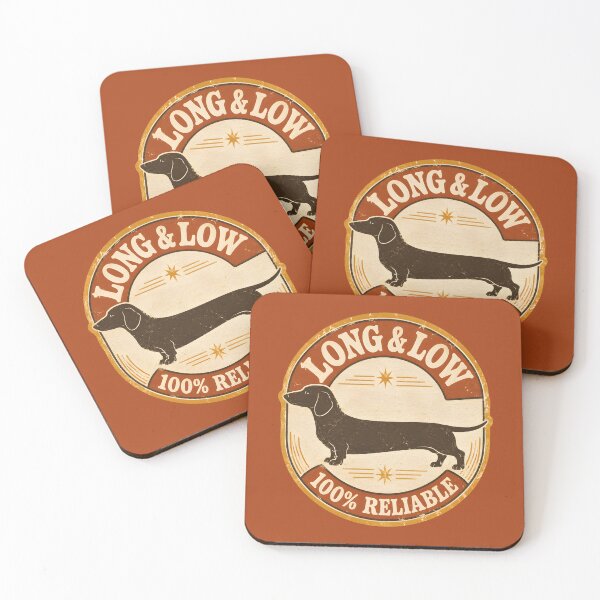 Item preview, Vintage Dachshund Long & Low Retro Badge Funny Wiener Dog designed and sold by dreephic22.