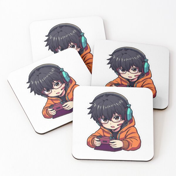 Item preview, Cute Chibi Anime Gamer Boy with Headphones designed and sold by Ankushpc.