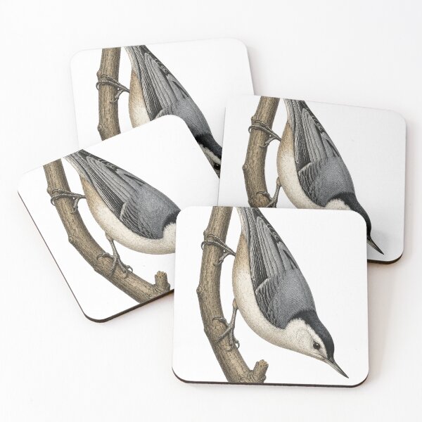 Item preview, White-breasted Nuthatch Vintage Plate designed and sold by KrungiT Design .