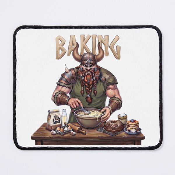 Item preview, Viking Baker Cooking Funny Warrior Chef Art designed and sold by Northern Glow Art.