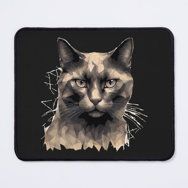 Item preview, Geometric Siamese - Modern Pet Art designed and sold by Tklezardesigns.