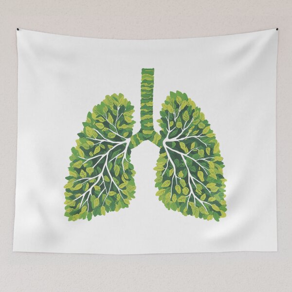 Item preview, Green Leaves Lungs Vintage Botanical Anatomy Nature Forest Streetwear Graphic designed and sold by DesignArtist.ia.