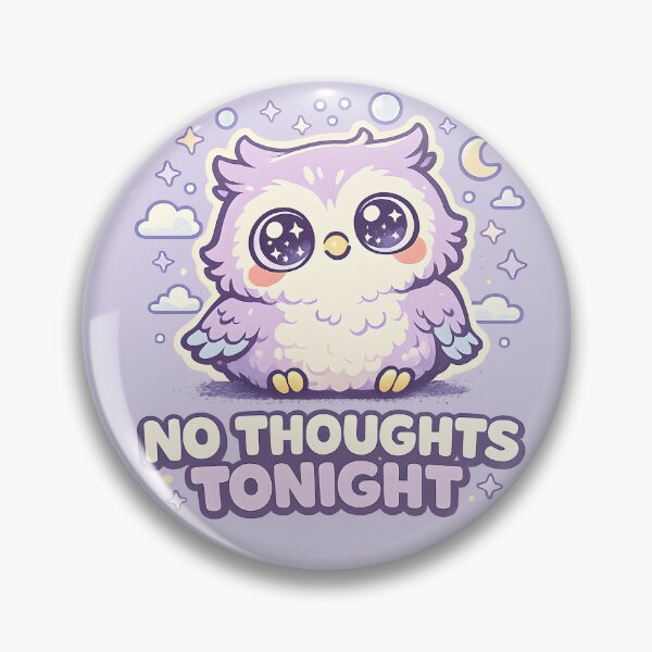 Item preview, No Thoughts Tonight Cute Kawaii Owl Design | Funny Empty Brain Introvert Meme designed and sold by  Artistry in Motion by MADsrecreation.
