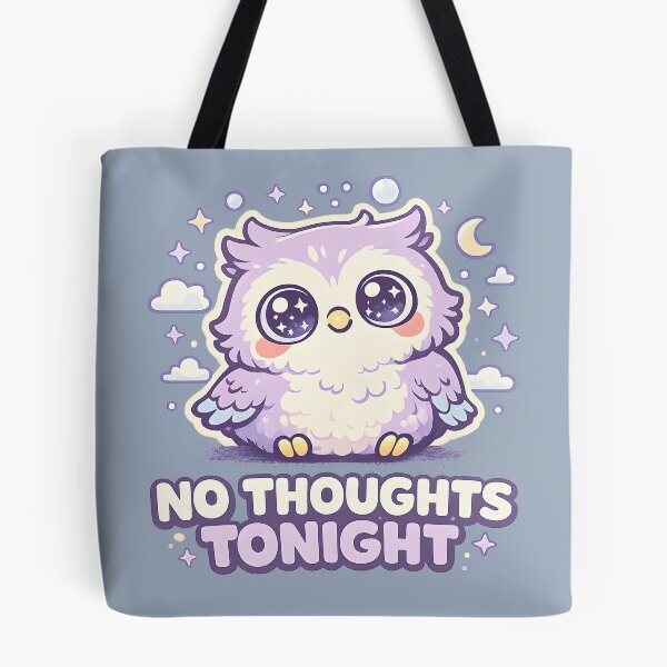 Item preview, No Thoughts Tonight Cute Kawaii Owl Design | Funny Empty Brain Introvert Meme designed and sold by  Artistry in Motion by MADsrecreation.