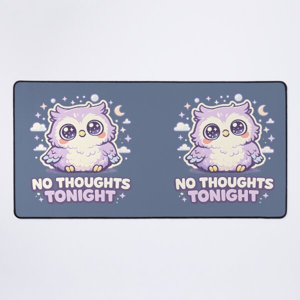 Item preview, No Thoughts Tonight Cute Kawaii Owl Design | Funny Empty Brain Introvert Meme designed and sold by  Artistry in Motion by MADsrecreation.