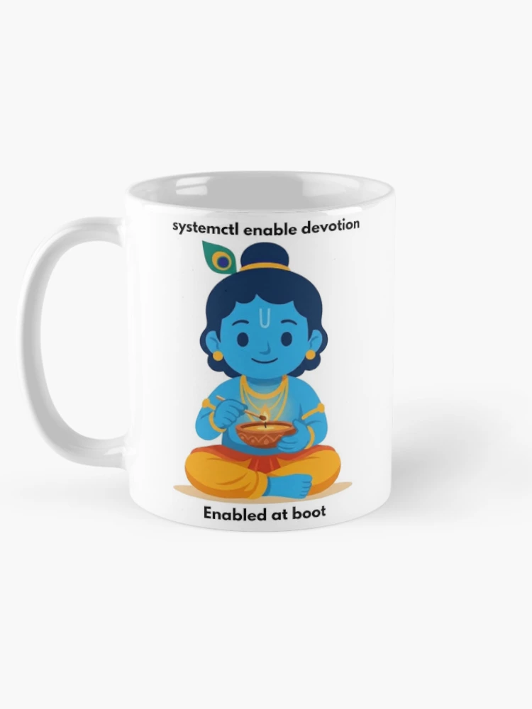 Thumbnail 5 of 6, Coffee Mug, systemctl enable devotion | Linux Developer Sticker | Tech Humor designed and sold by BhaktiByte.