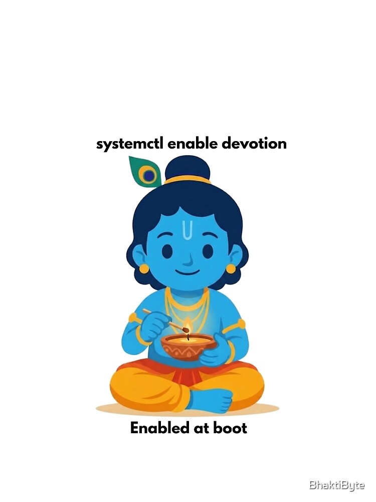 Thumbnail 4 of 4, Graphic T-Shirt, systemctl enable devotion | Linux Developer Sticker | Tech Humor designed and sold by BhaktiByte.