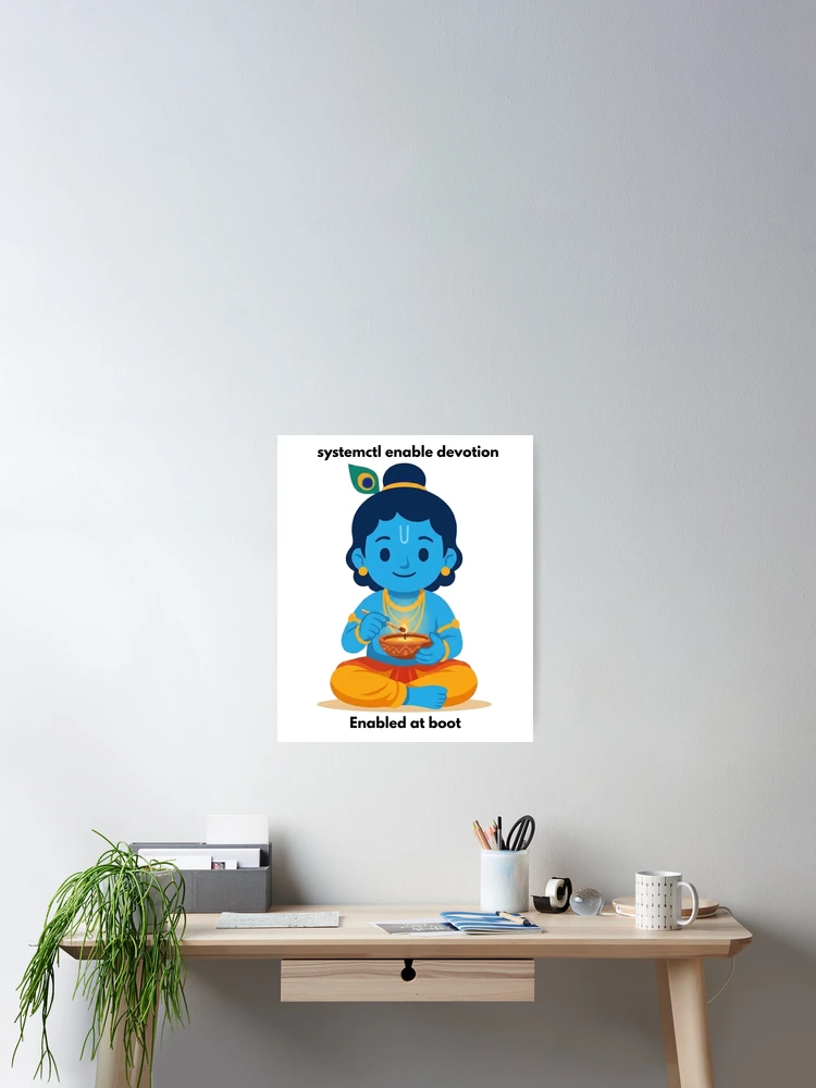 Thumbnail 2 of 3, Poster, systemctl enable devotion | Linux Developer Sticker | Tech Humor designed and sold by BhaktiByte.