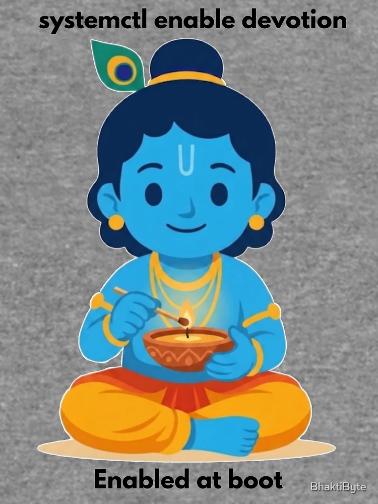 Thumbnail 6 of 6, Lightweight Sweatshirt, systemctl enable devotion | Linux Developer Sticker | Tech Humor designed and sold by BhaktiByte.