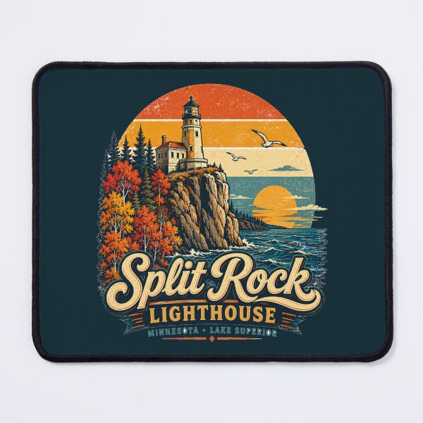 Item preview, Split Rock Lighthouse Minnesota Vintage Travel Shirt | Lake Superior Retro Coastal Adventure Design designed and sold by Globalcitytees.