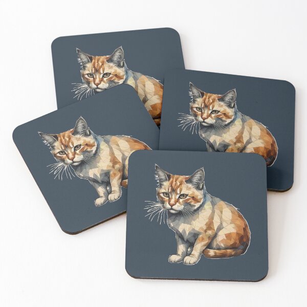 Item preview, Geometric Calico - Modern Pet Art designed and sold by Tklezardesigns.