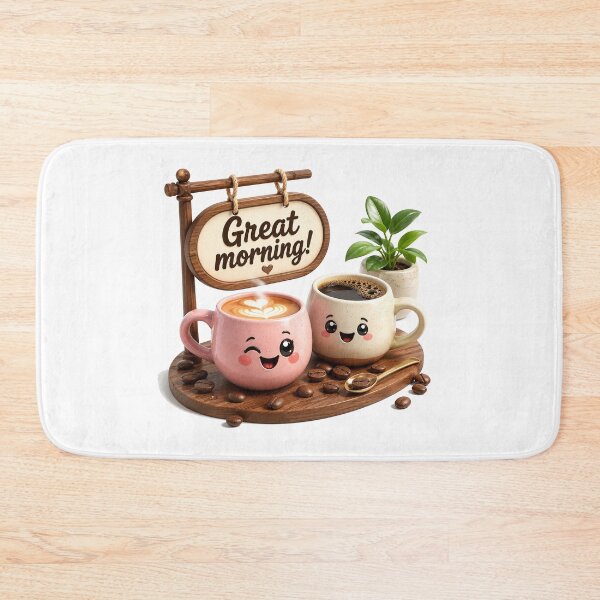 Item preview, Brewed Smiles: A Great Morning Coffee Duo designed and sold by BlissBlvdShop.