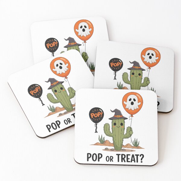 Item preview, Pop or Treat Funny Halloween Cactus Ghost Balloon designed and sold by Amir Faysal.