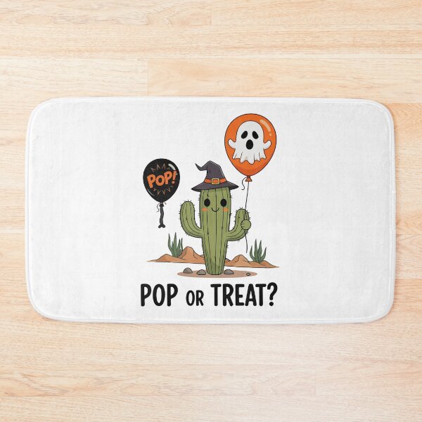 Item preview, Pop or Treat Funny Halloween Cactus Ghost Balloon designed and sold by Amir Faysal.