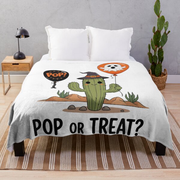 Item preview, Pop or Treat Funny Halloween Cactus Ghost Balloon designed and sold by Amir Faysal.