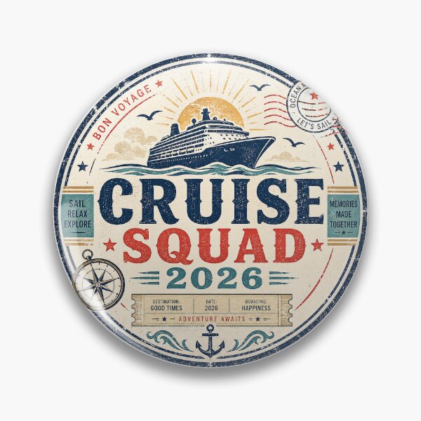 Item preview, Cruise Squad 2026 Nautical Design designed and sold by wingedpendesign.
