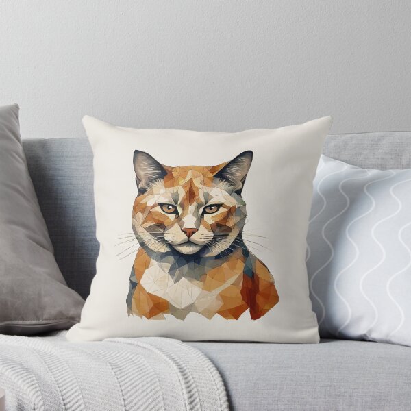 Item preview, Geometric Calico - Modern Pet Art designed and sold by Tklezardesigns.