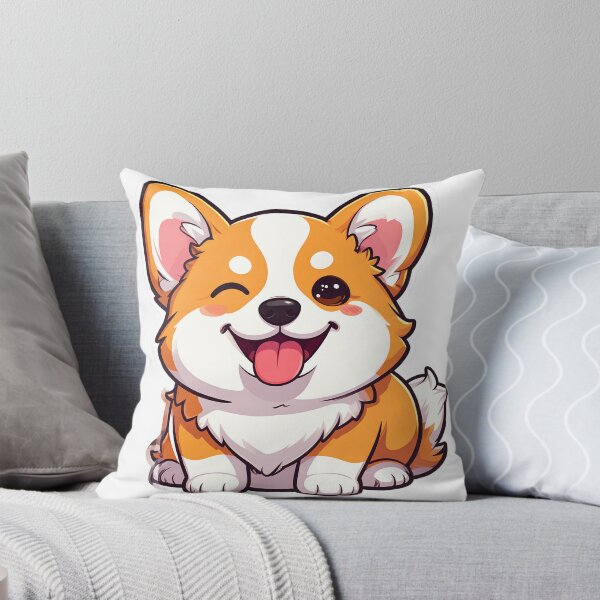 Artikelvorschau, Autocollant mignon et kawaii de chiot Corgi faisant un clin d'œil entworfen und verkauft von Monyegy.