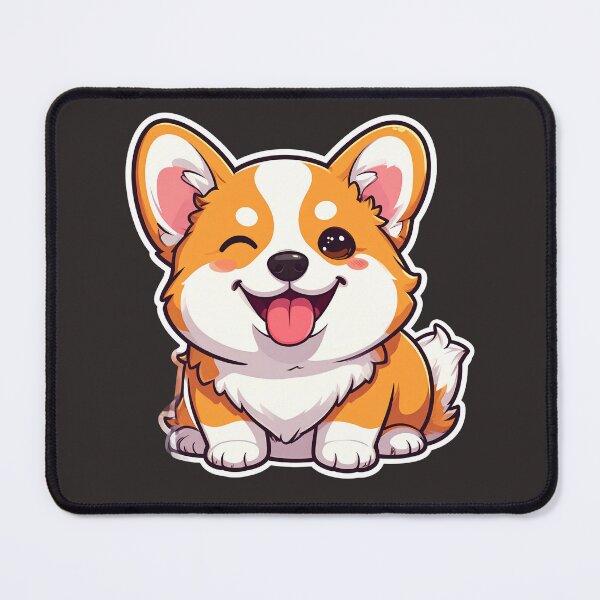 Item preview, Funny Winking Corgi Puppy Cute Kawaii Sticker designed and sold by Monyegy.