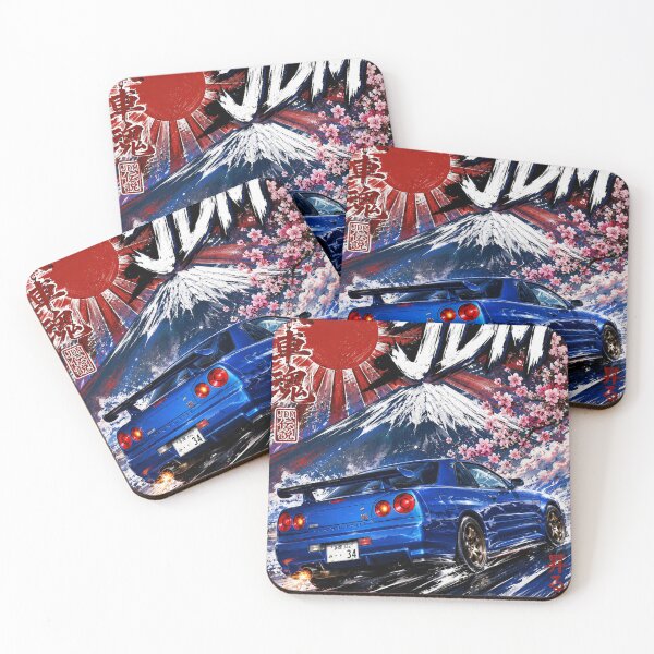 Item preview, JDM Legend Skyline GT-R R34 - Rising Sun & Mt. Fuji designed and sold by SamuraiJAP.