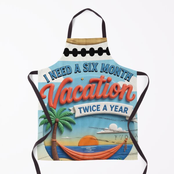 Item preview, I Need A Six Month Vacation Stamp colorful funny typographic design designed and sold by SmashingDeals.
