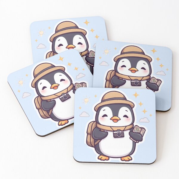 Item preview, Kawaii Traveling Penguin Sticker | Cute Backpack Adventure Design designed and sold by Stylestickers55.