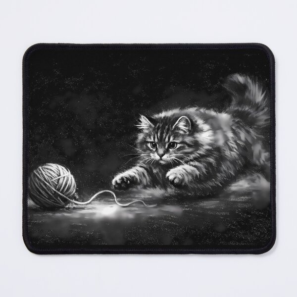 Item preview, Playful Cat with Yarn Ball designed and sold by cuprum.