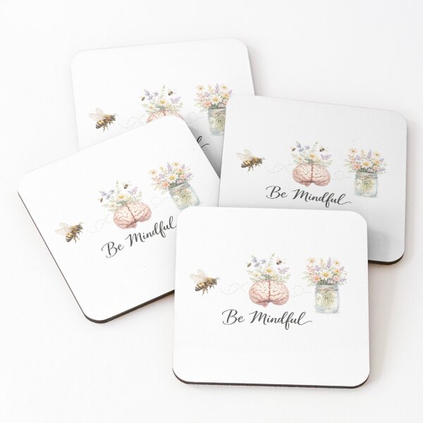 Item preview, Be Mindful – Bee, Blooming Mind & Wildflower Jar designed and sold by Kimberly Palmer.