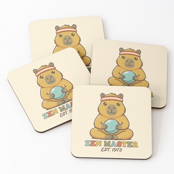Item preview, Zen Master Capybara Chill Retro 70s Style Cute Meditation Animal designed and sold by dreephic22.