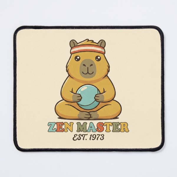Item preview, Zen Master Capybara Chill Retro 70s Style Cute Meditation Animal designed and sold by dreephic22.