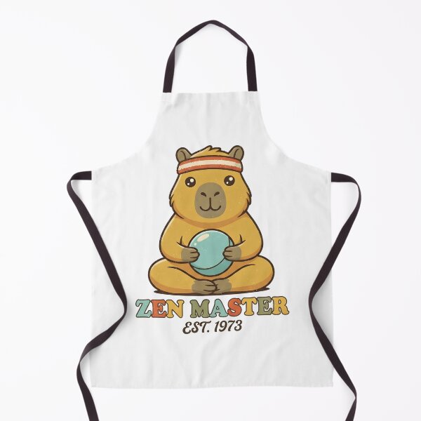 Item preview, Zen Master Capybara Chill Retro 70s Style Cute Meditation Animal designed and sold by dreephic22.