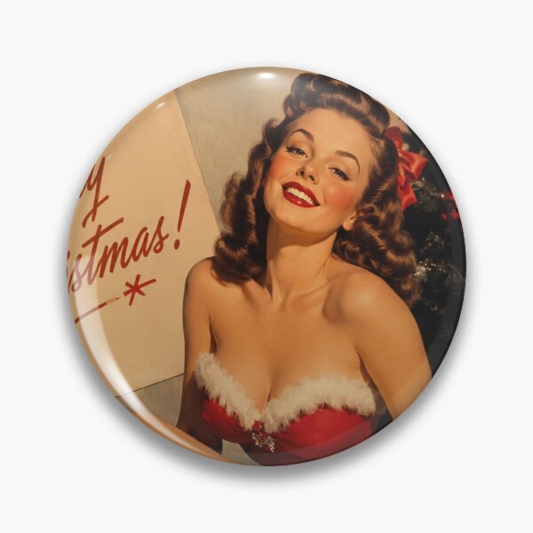 Item preview, Vintage 1940s Christmas Pin-Up Girl Retro Holiday Glamour designed and sold by MissSaylor.